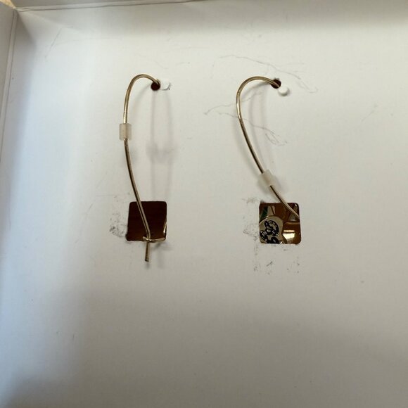 Betsey Johnson Gold-Tone Bow Dangle Earrings With Multicolor Rhinestones - Picture 3 of 8